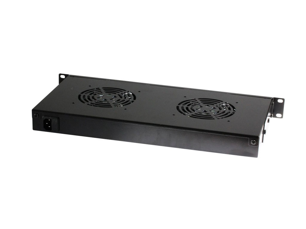 CASSETTO 2 VENTOLE CON TERMOSTATO LED PER ARMADI RACK