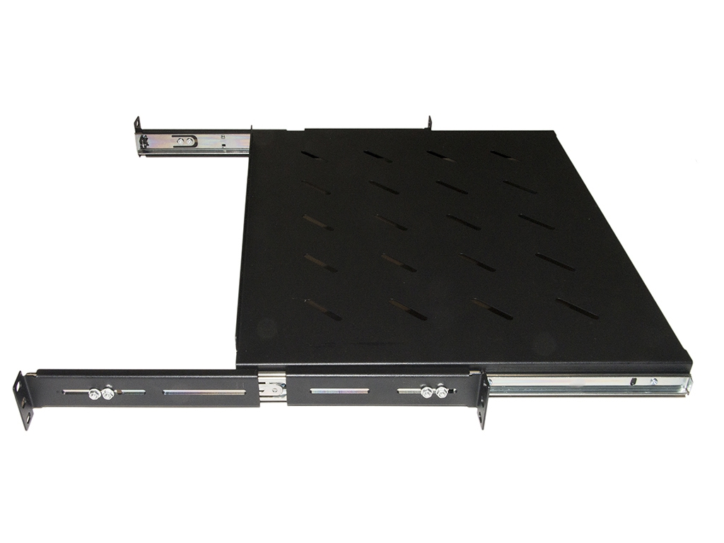 RIPIANO UNIVERSALE PER RACK 19 ESTRAIBILE 350MM  2U NERO 4PT